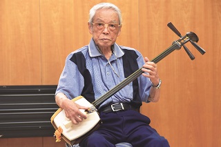 目黒区民謡連合会相談役、たろう会会主 堀内太郎さんの写真