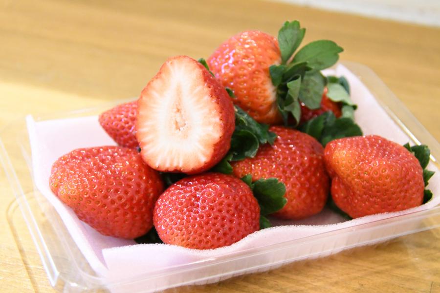 果物に夢中（女峰いちご）