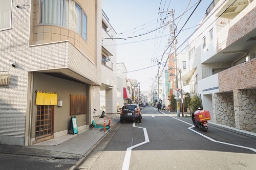 商店街からの風景