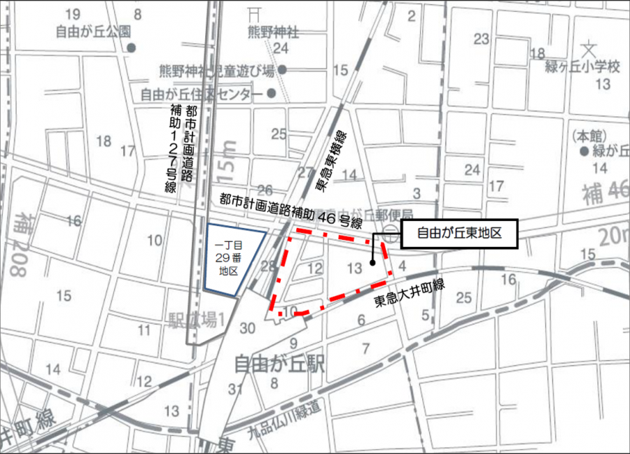 東地区位置図