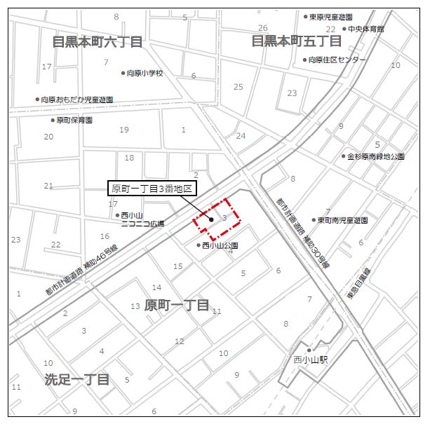 原町一丁目3番地区の区域