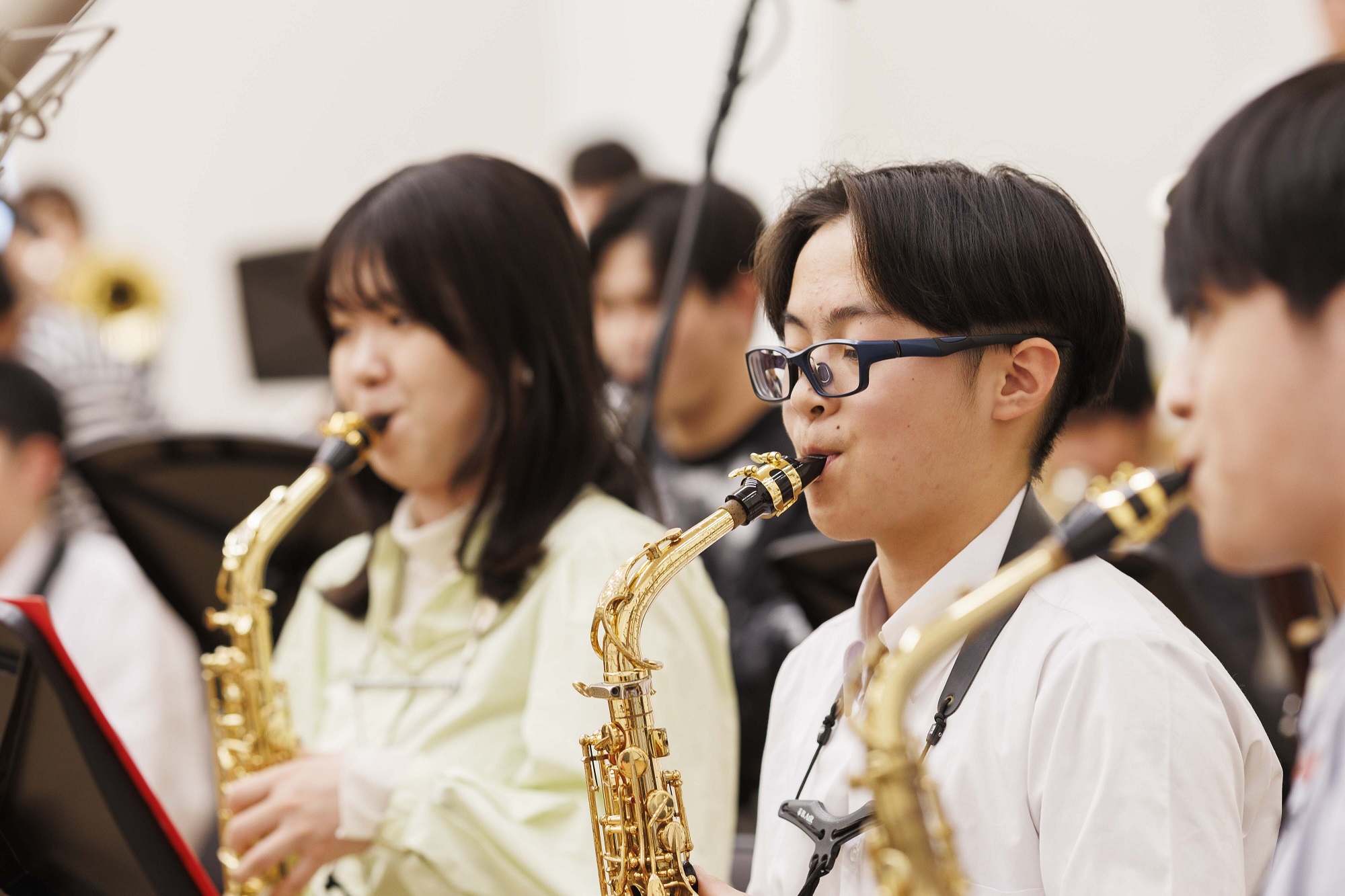 吹奏楽音源収録の様子
