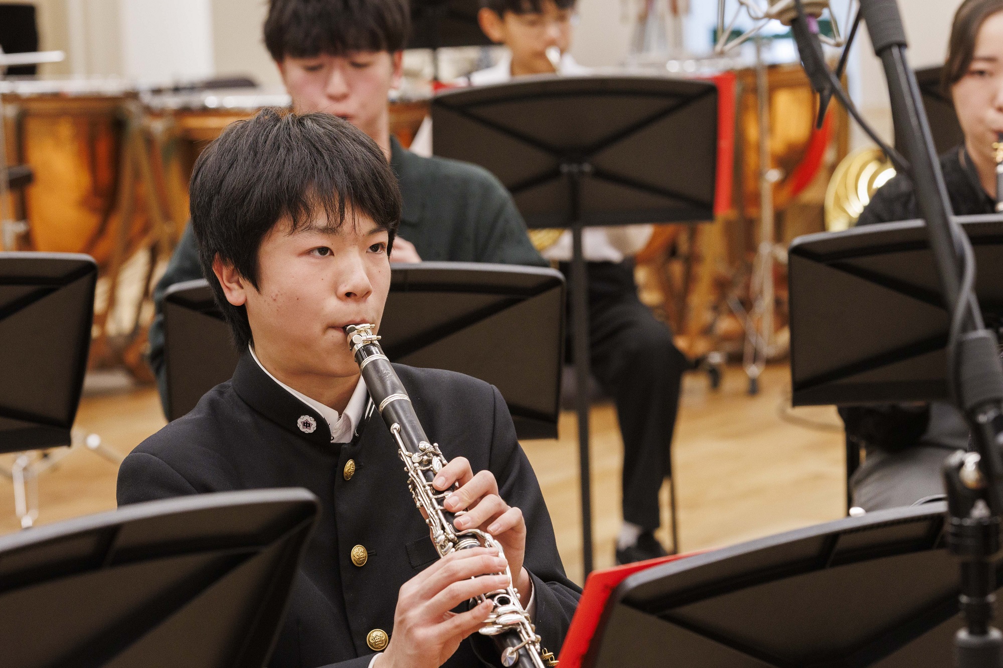 吹奏楽音源収録の様子