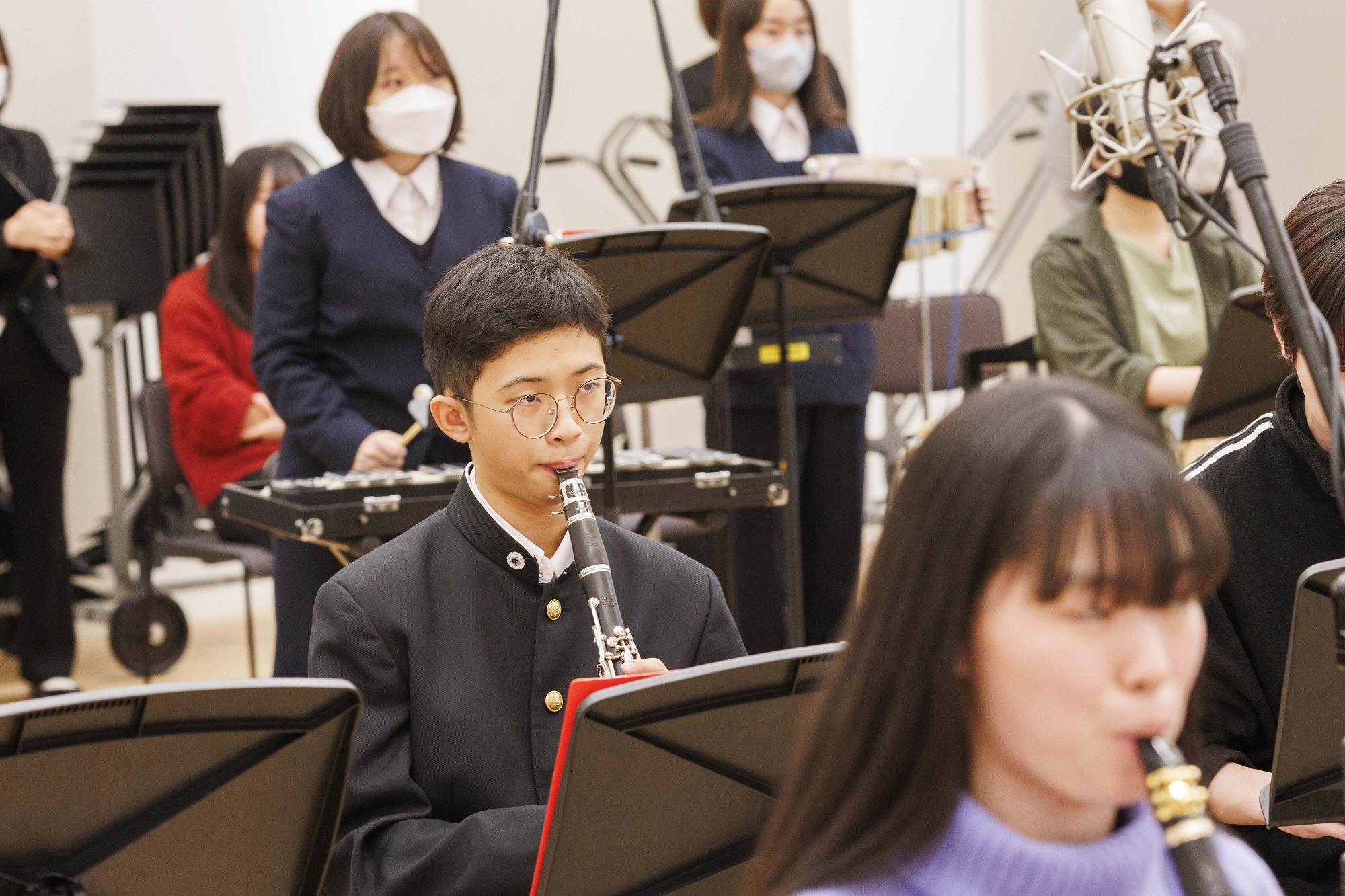 吹奏楽音源収録の様子