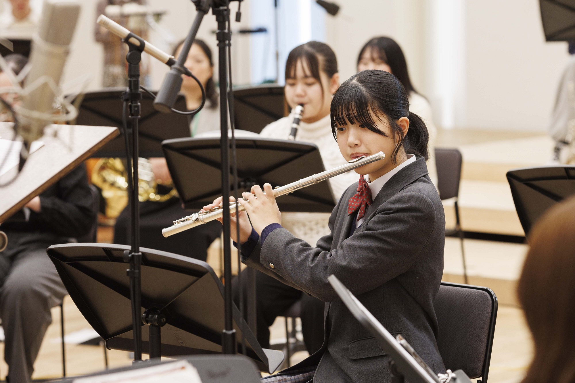 吹奏楽音源収録の様子