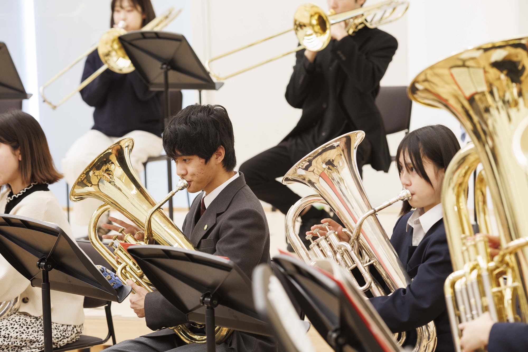 吹奏楽音源収録の様子