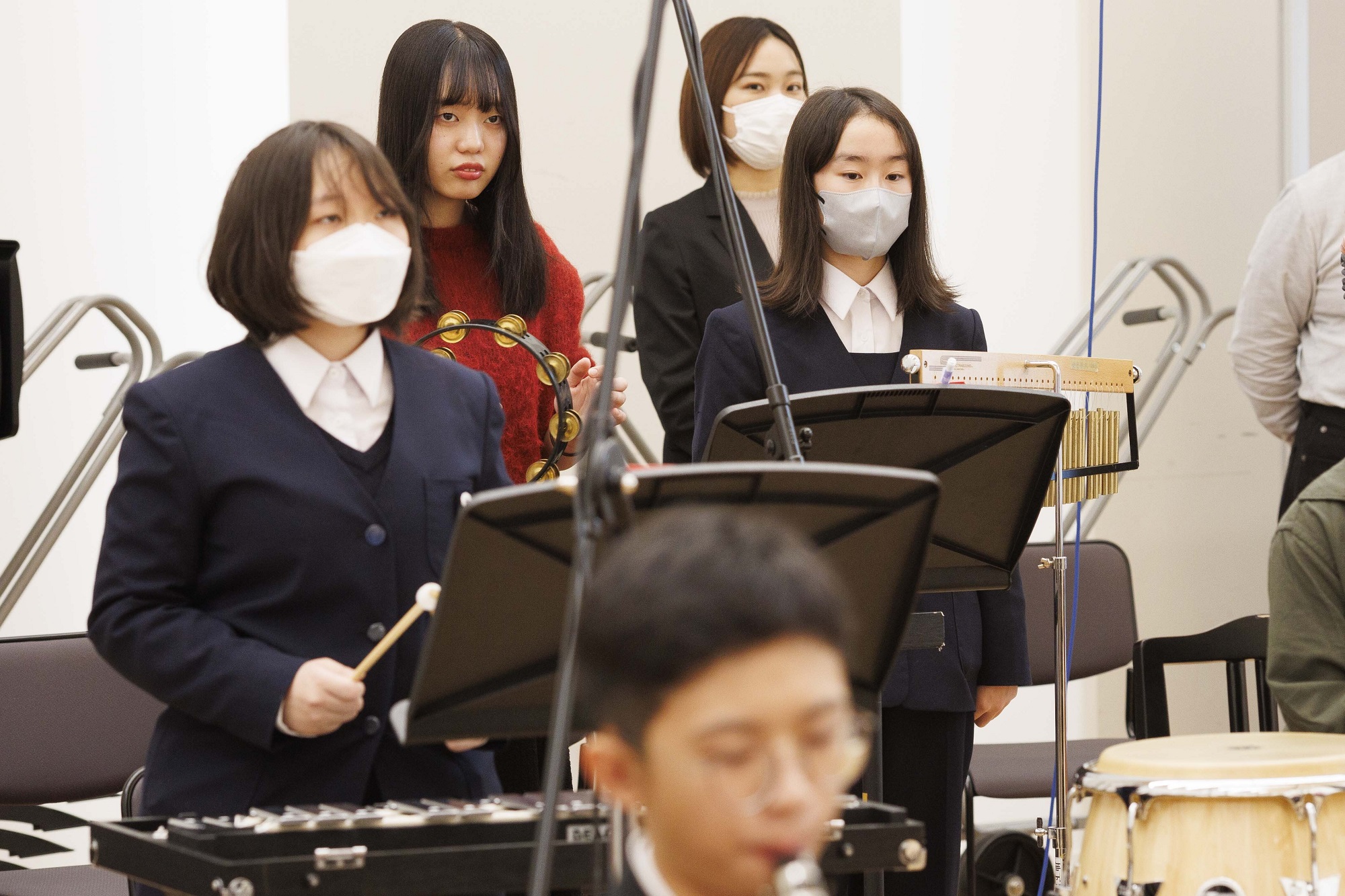 吹奏楽音源収録の様子