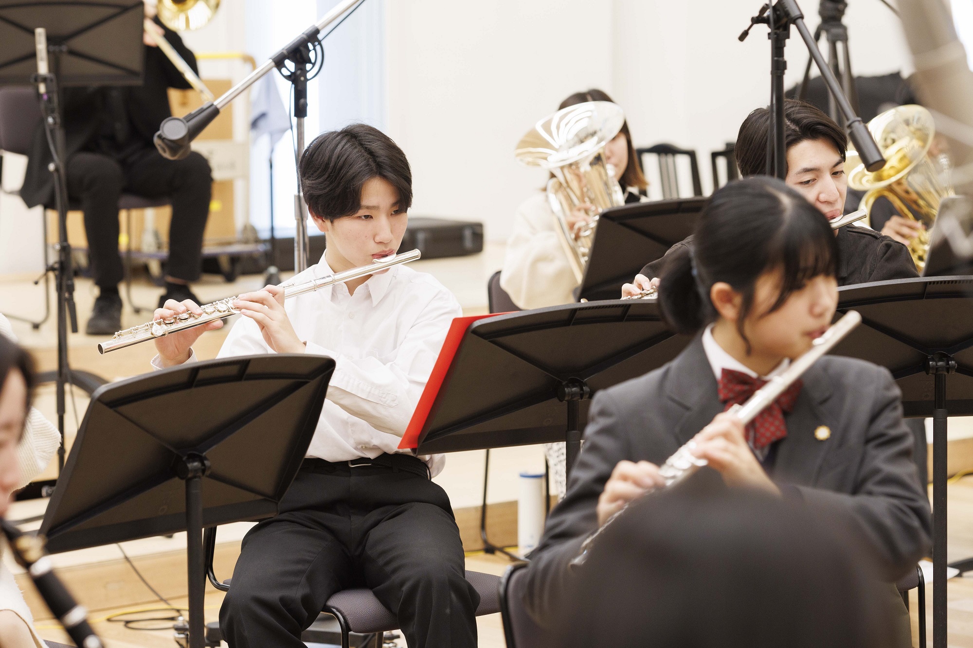 吹奏楽音源収録の様子