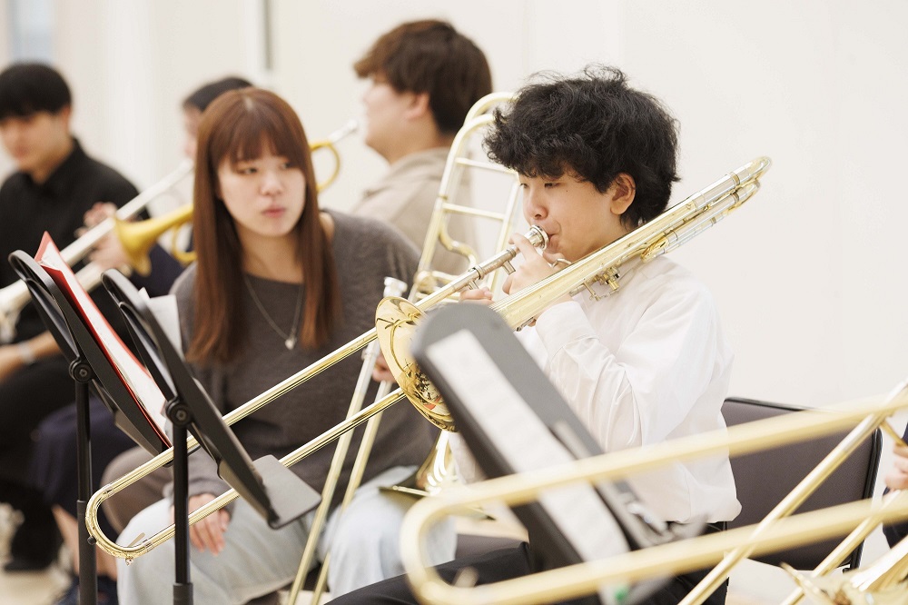 吹奏楽音源収録の様子