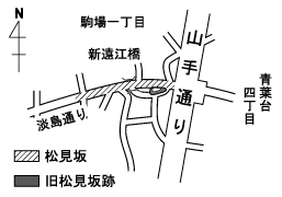 松見坂付近の地図