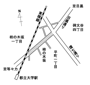 柿の木坂周辺の地図