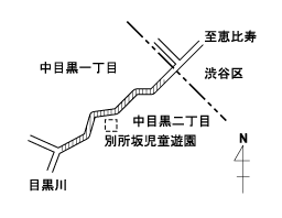 別所坂付近の地図