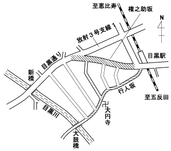 権之助坂周辺の地図