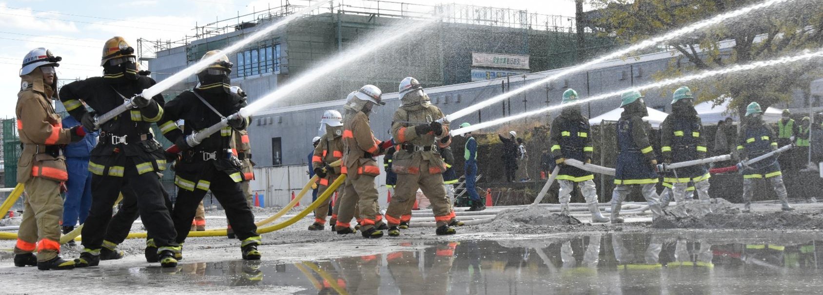 放水訓練の前からの様子