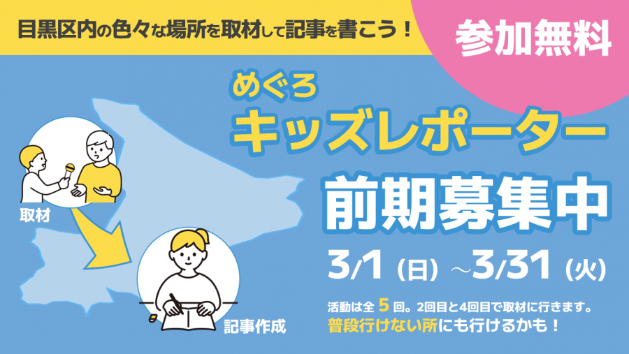 キッズレポーター前期募集バナー