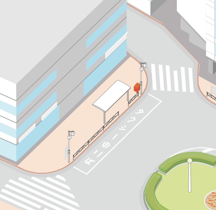 現状の広場のイラスト