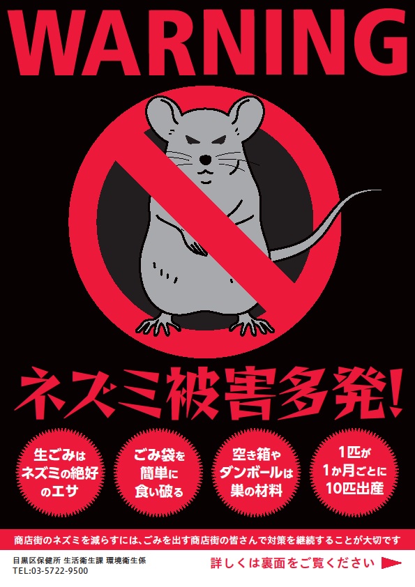 商店街のネズミを減らすために！