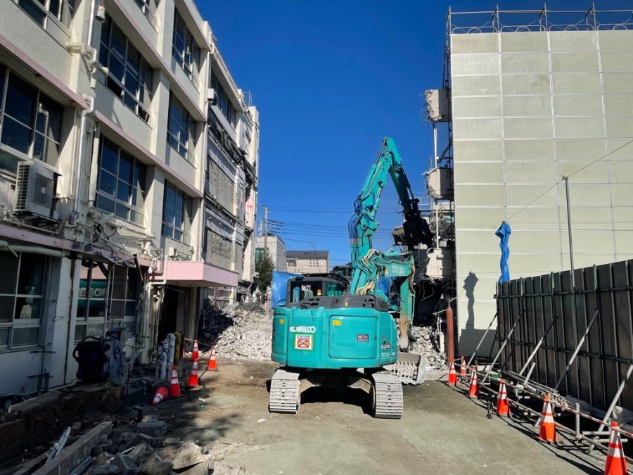 12月進捗状況（既存校舎解体工事の様子1）